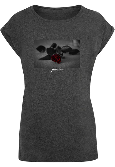 Ladies Passion Rose Extended Shoulder Tee