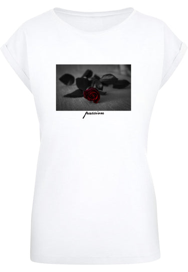 Ladies Passion Rose Extended Shoulder Tee