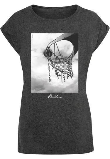 Ladies Ballin 2.0 Extended Shoulder Tee