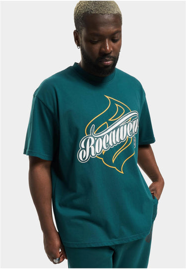 Rocawear тениска – унисекс; цвят: петрол; модел: RWTS093