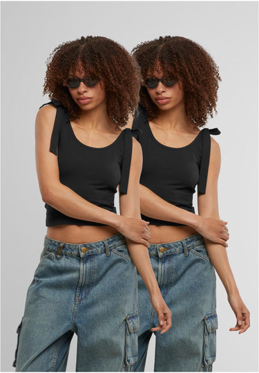 Urban Classics тениска – жени; цвят: черно / черно; модел: TB7520A
