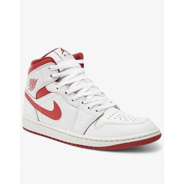 NIKE Air Jordan 1 Mid Se Shoes White/Red | MegaMall.bg