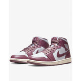 NIKE Air Jordan 1 Mid Shoes Mauve/White | MegaMall.bg