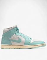 NIKE Air Jordan 1 Mid Shoes White/Blue | MegaMall.bg