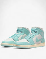 NIKE Air Jordan 1 Mid Shoes White/Blue | MegaMall.bg