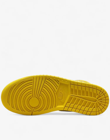 NIKE Jordan 1 Mid Shoes White/Yellow | MegaMall.bg