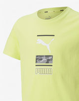 PUMA Alpha Graphic Tee Yellow | MegaMall.bg
