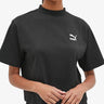 PUMA Classics Ribbed Relaxed Mock Neck Tee Black Черен XS | MegaMall.bg