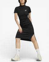 PUMA Classics Ribbed Tee Dress Black Черен XS | MegaMall.bg