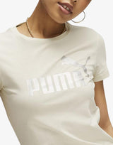 PUMA Classics Shiny Logo Tee Alpine Snow | MegaMall.bg