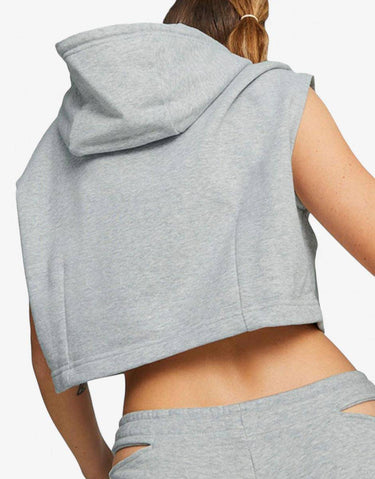 PUMA Dare To Hooded Cropped Top Grey | MegaMall.bg