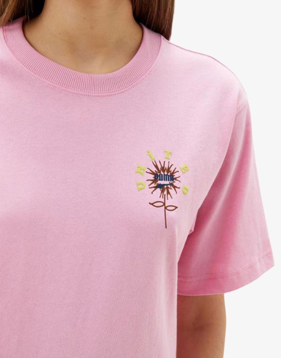 PUMA Downtown Graphic Print Tee Pink