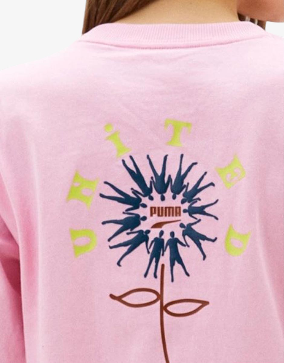 PUMA Downtown Graphic Print Tee Pink