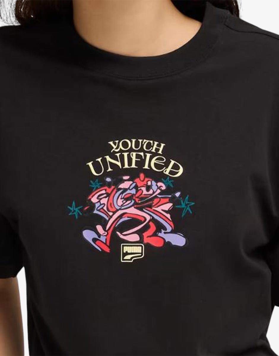 PUMA Downtown Relaxed Graphic W Tee Black