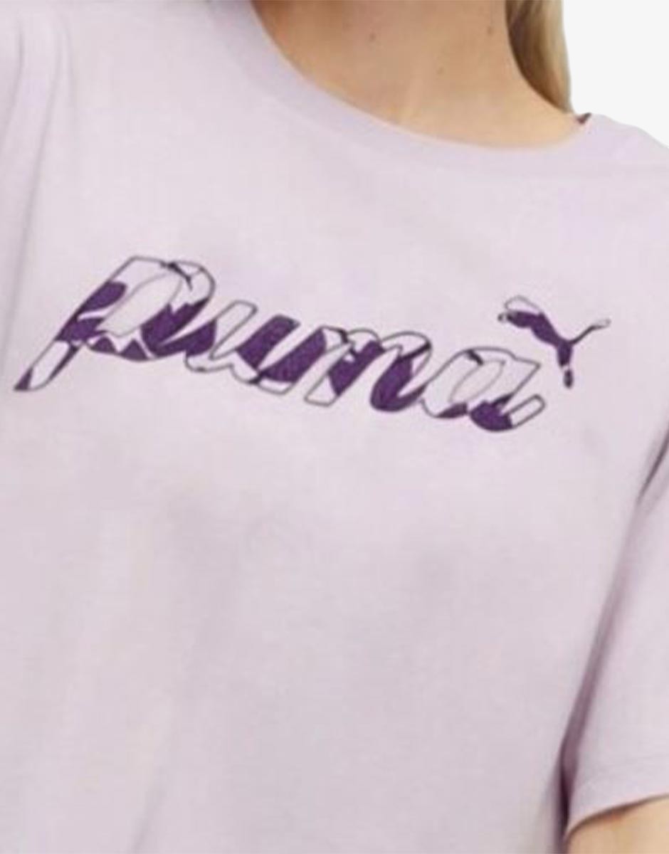 PUMA Essential+ Blossom Short Graphic Tee Purple