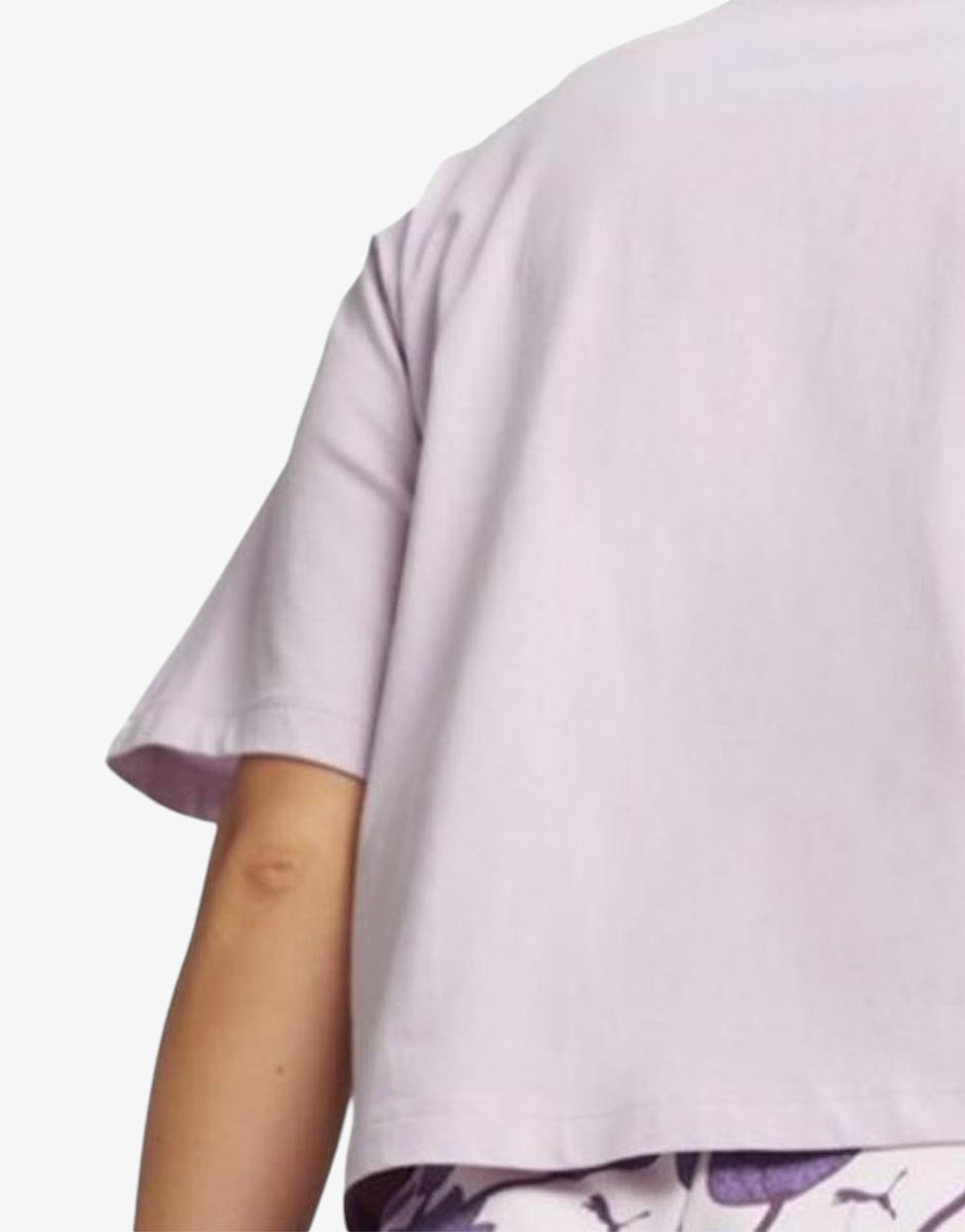 PUMA Essential+ Blossom Short Graphic Tee Purple