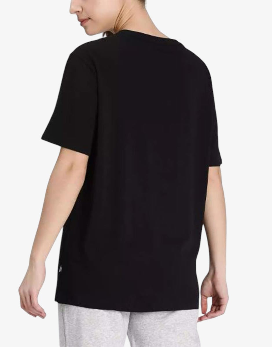 PUMA Essential+ Logo Boyfriend Tee Black