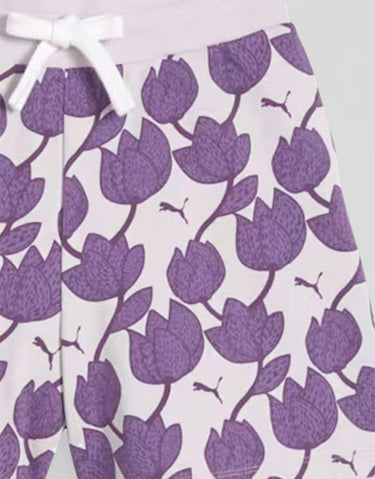 PUMA Essentials+ Blossom 5 Aop Shorts Purple