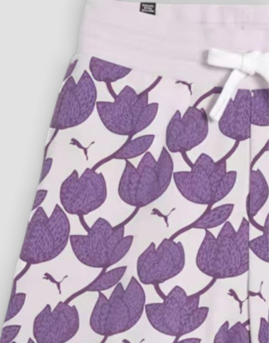 PUMA Essentials+ Blossom 5 Aop Shorts Purple