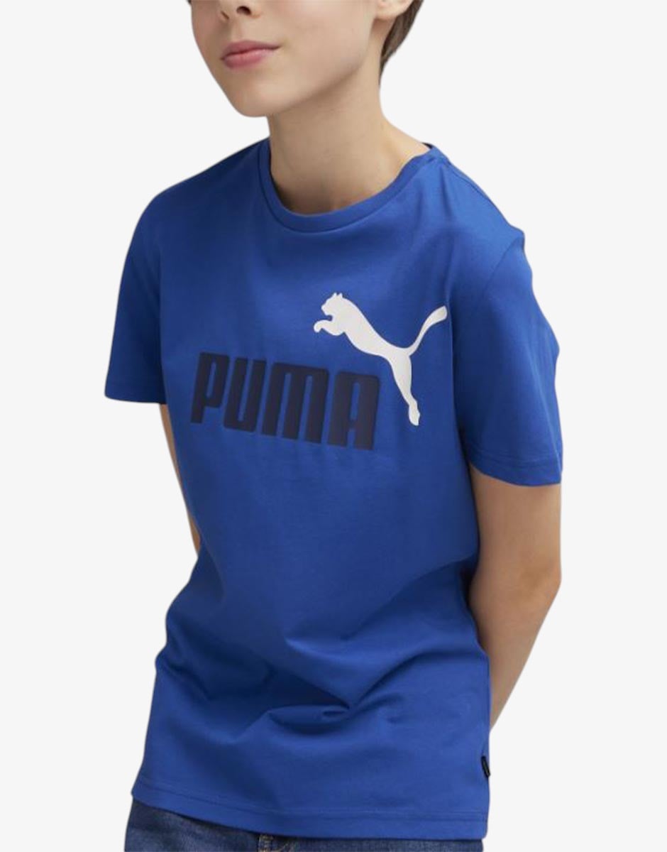 PUMA Essentials+ Col Logo Tee Blue Син 140 | MegaMall.bg