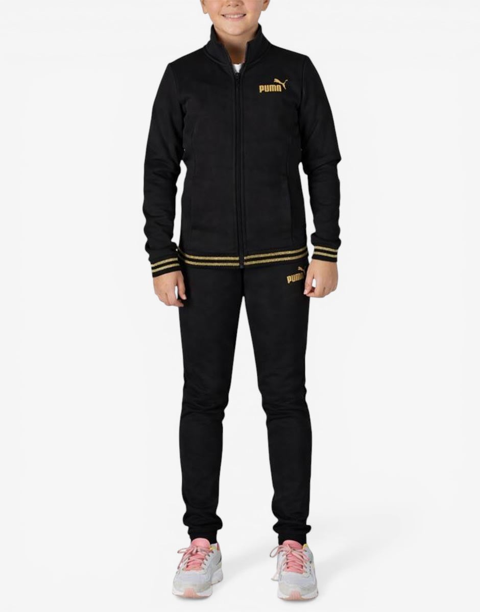 PUMA Essentials+ Glitter Full-Zip Tracksuit Black Черен 176 | MegaMall.bg