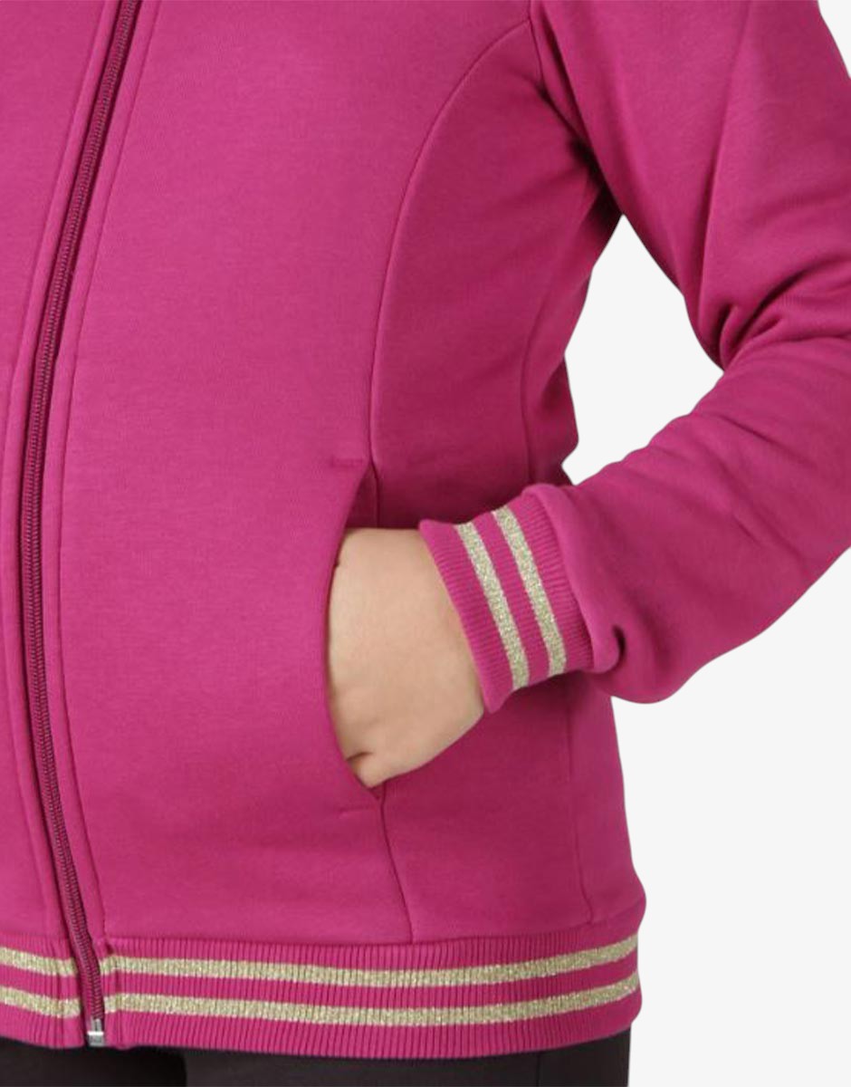 PUMA Essentials+ Glitter Full-Zip Tracksuit Violet/Black | MegaMall.bg