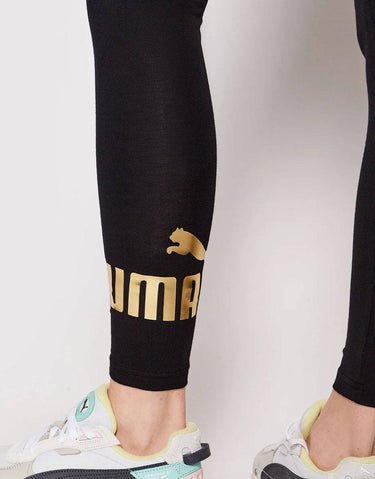 PUMA Essentials+ Metallic Logo Leggings Black | MegaMall.bg