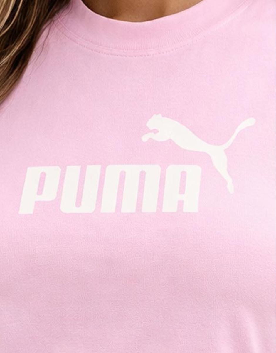 PUMA Essentials+ Slim Logo Tank Pink