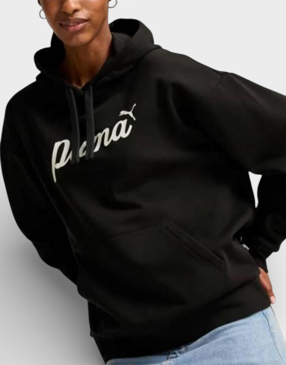 PUMA Essetials+ Script Fleece Hoodie Black Черен XS | MegaMall.bg