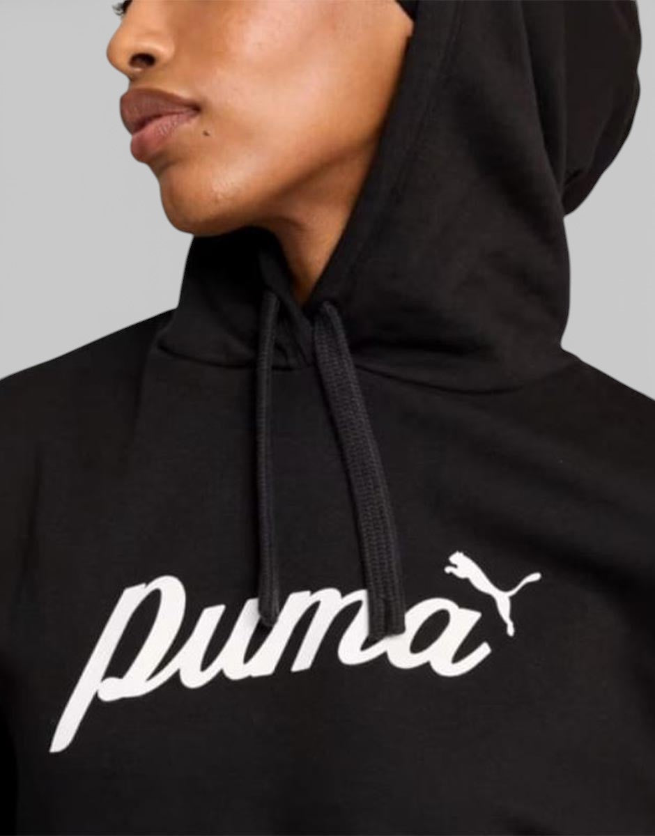 PUMA Essetials+ Script Fleece Hoodie Black | MegaMall.bg