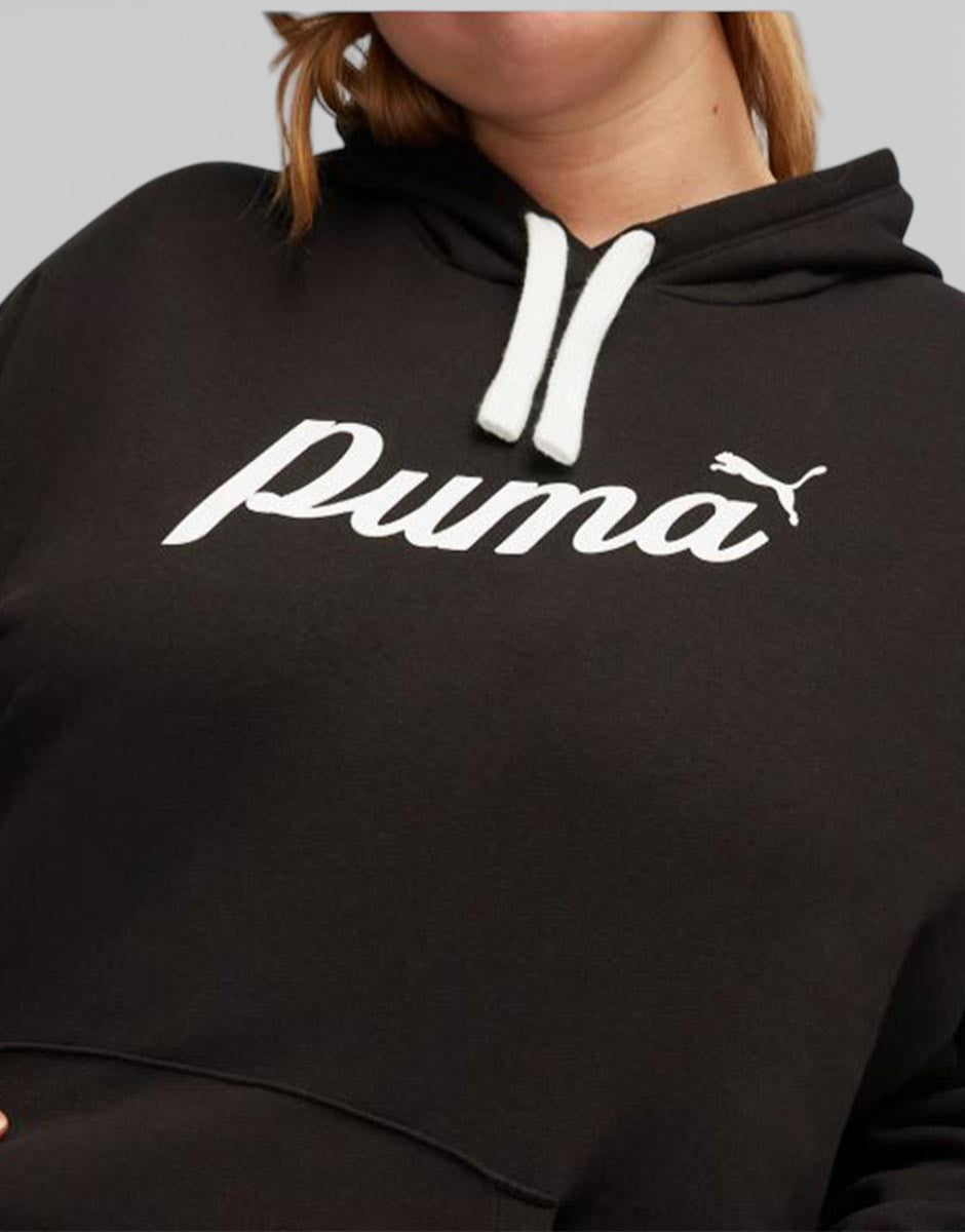 PUMA Essetials+ Script Hoodie Black | MegaMall.bg