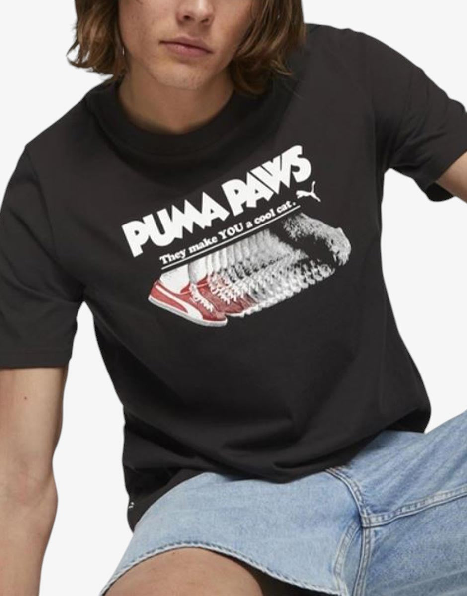 PUMA Graphic Paws Tee Black Черен XS | MegaMall.bg