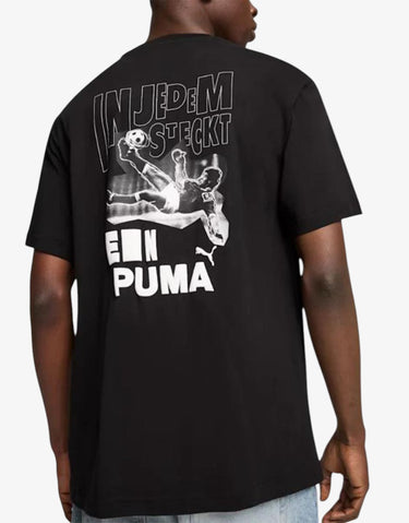 PUMA Graphics Bicycle Kick Tee Black