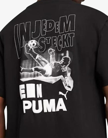 PUMA Graphics Bicycle Kick Tee Black