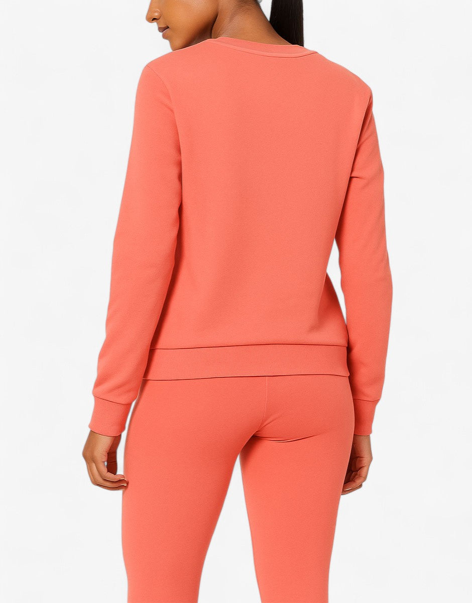 PUMA Logo Crew And Leggings Set Pink