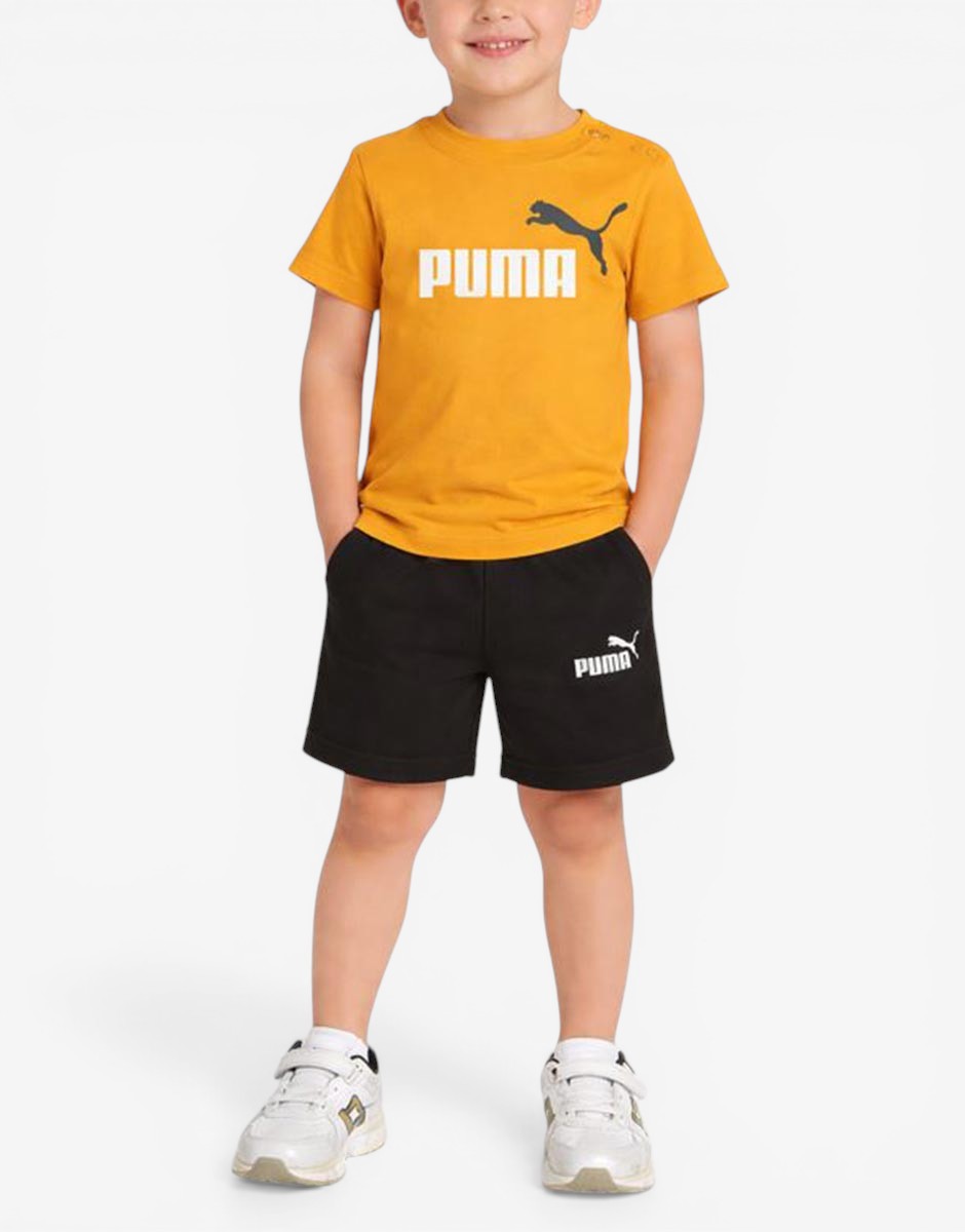 PUMA Minicats Tee And Shorts Set Orange/Black Оранжев 68 | MegaMall.bg