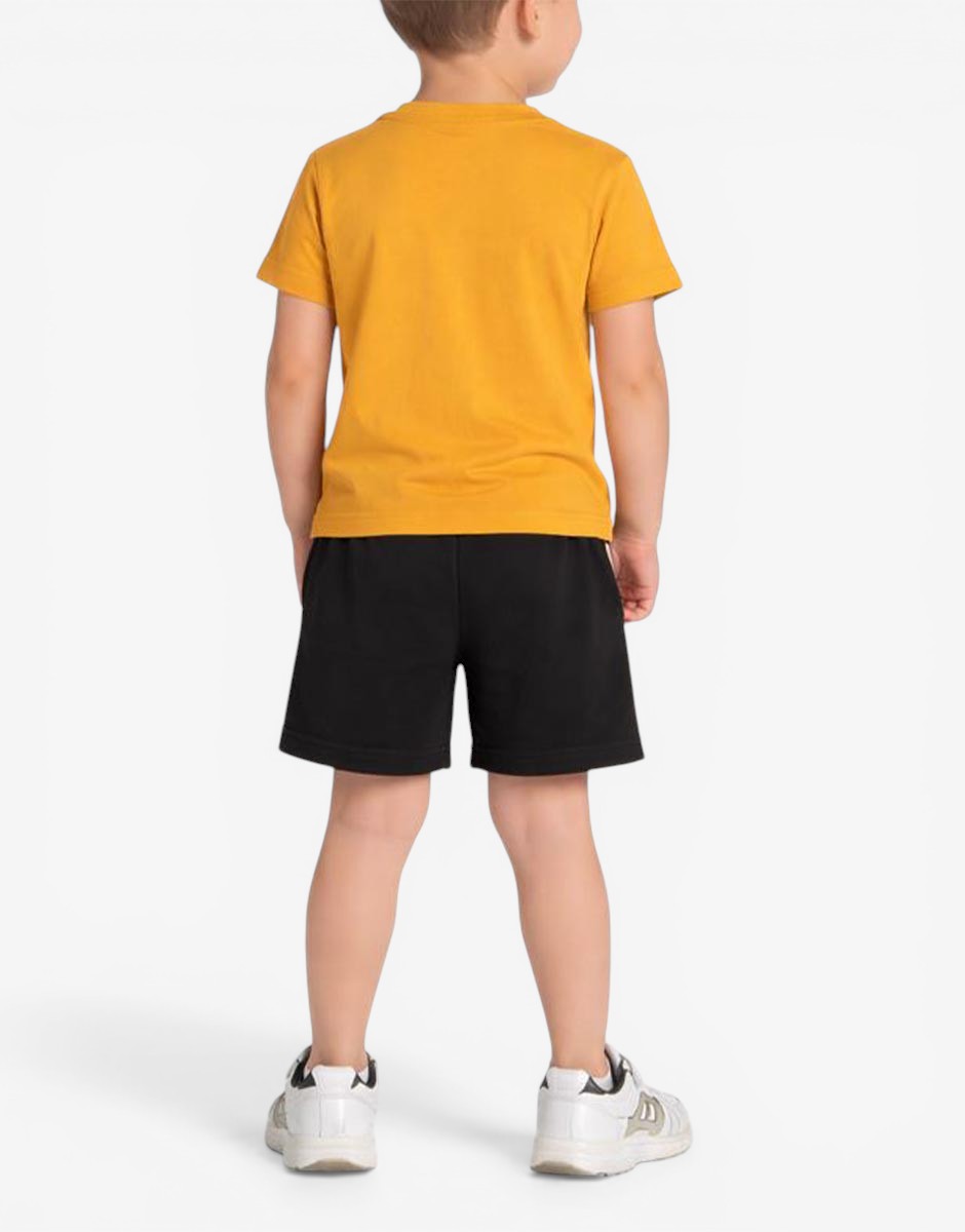 PUMA Minicats Tee And Shorts Set Orange/Black | MegaMall.bg
