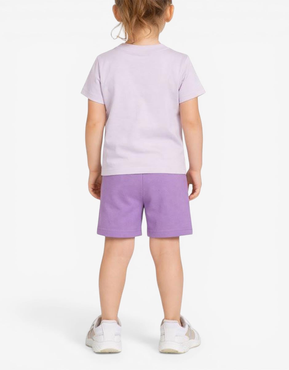 PUMA Minicats Tee And Shorts Set Purple | MegaMall.bg