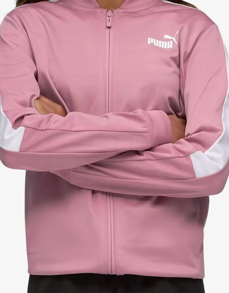 PUMA Poly Baseball Tracksuit Pink/Black