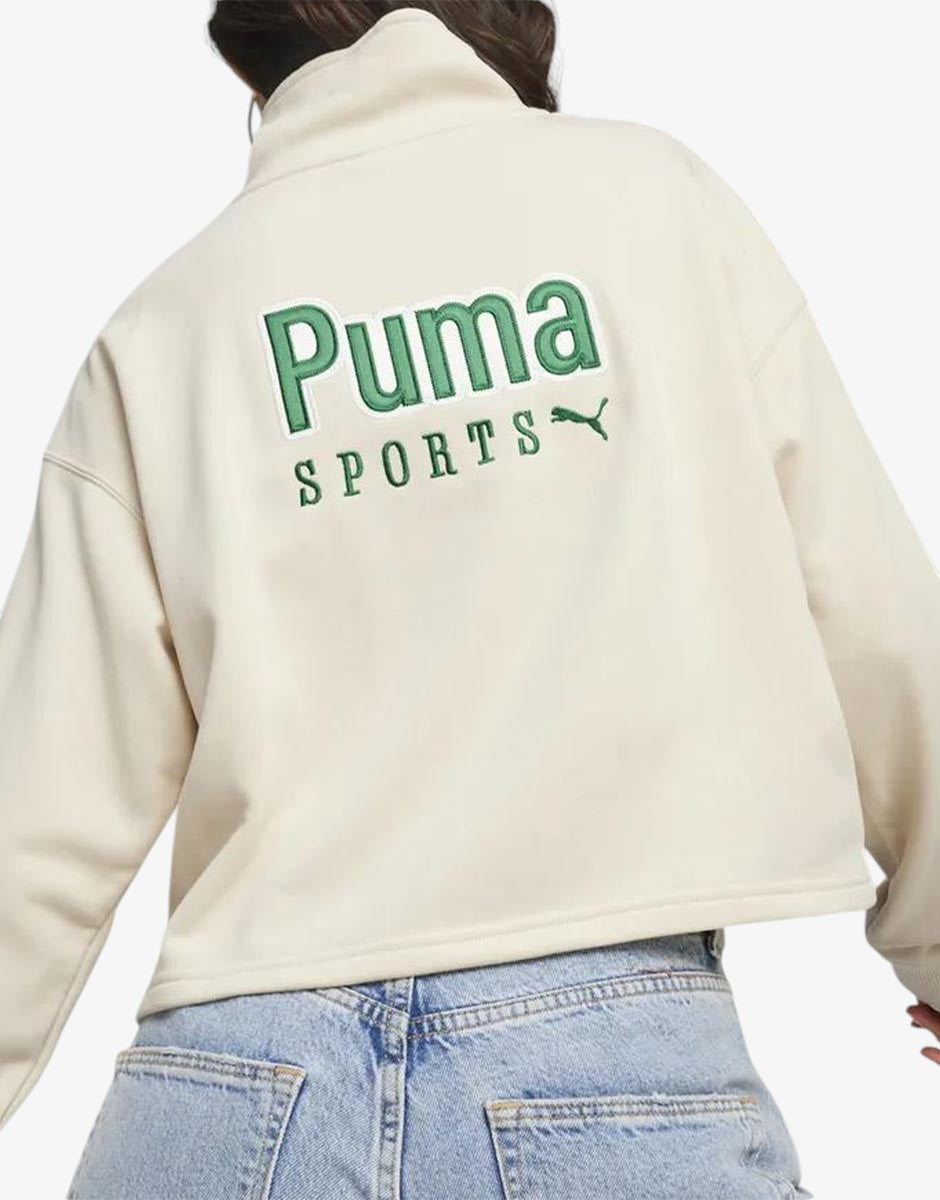 PUMA Team Half-Zip Crew Top Beige | MegaMall.bg