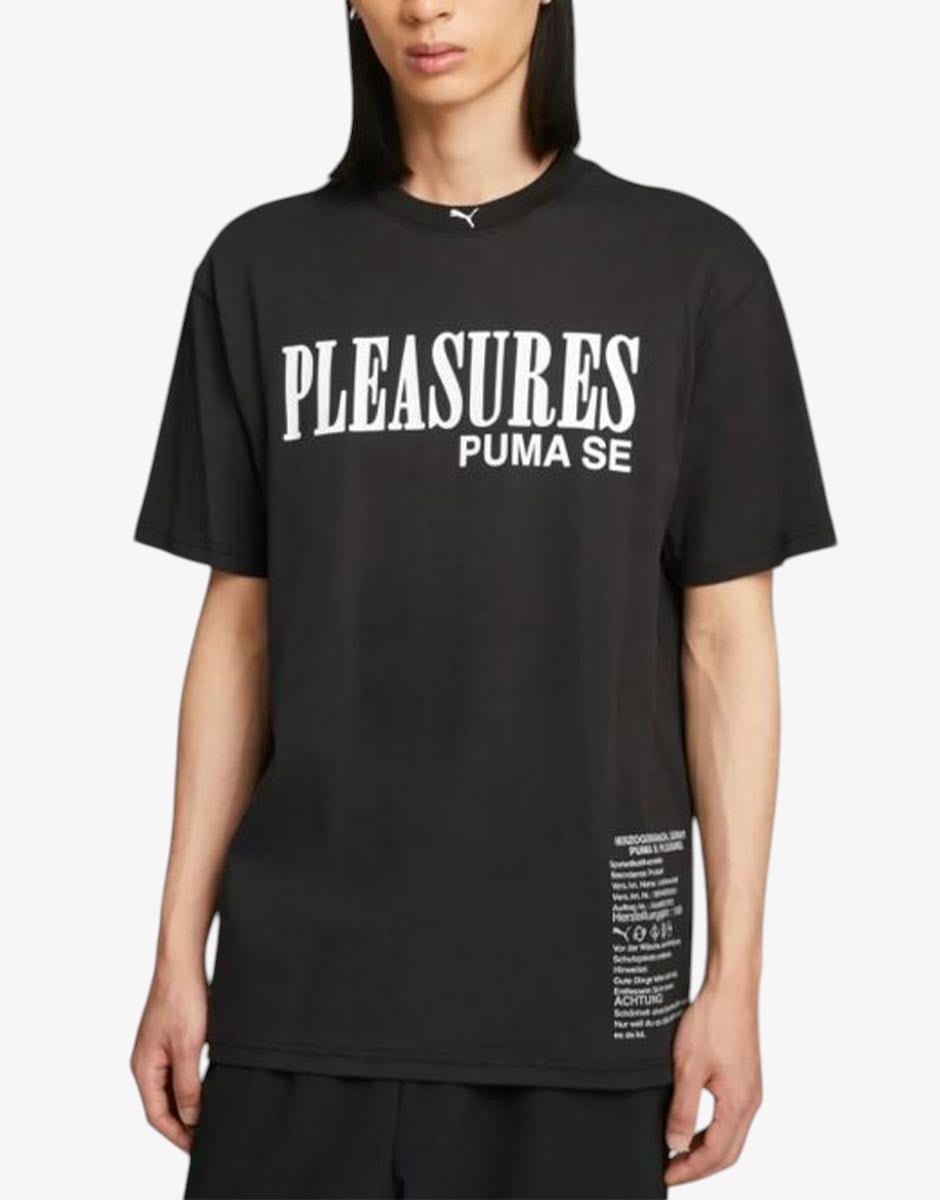 PUMA x Pleasure Typo Tee Black Черен M | MegaMall.bg