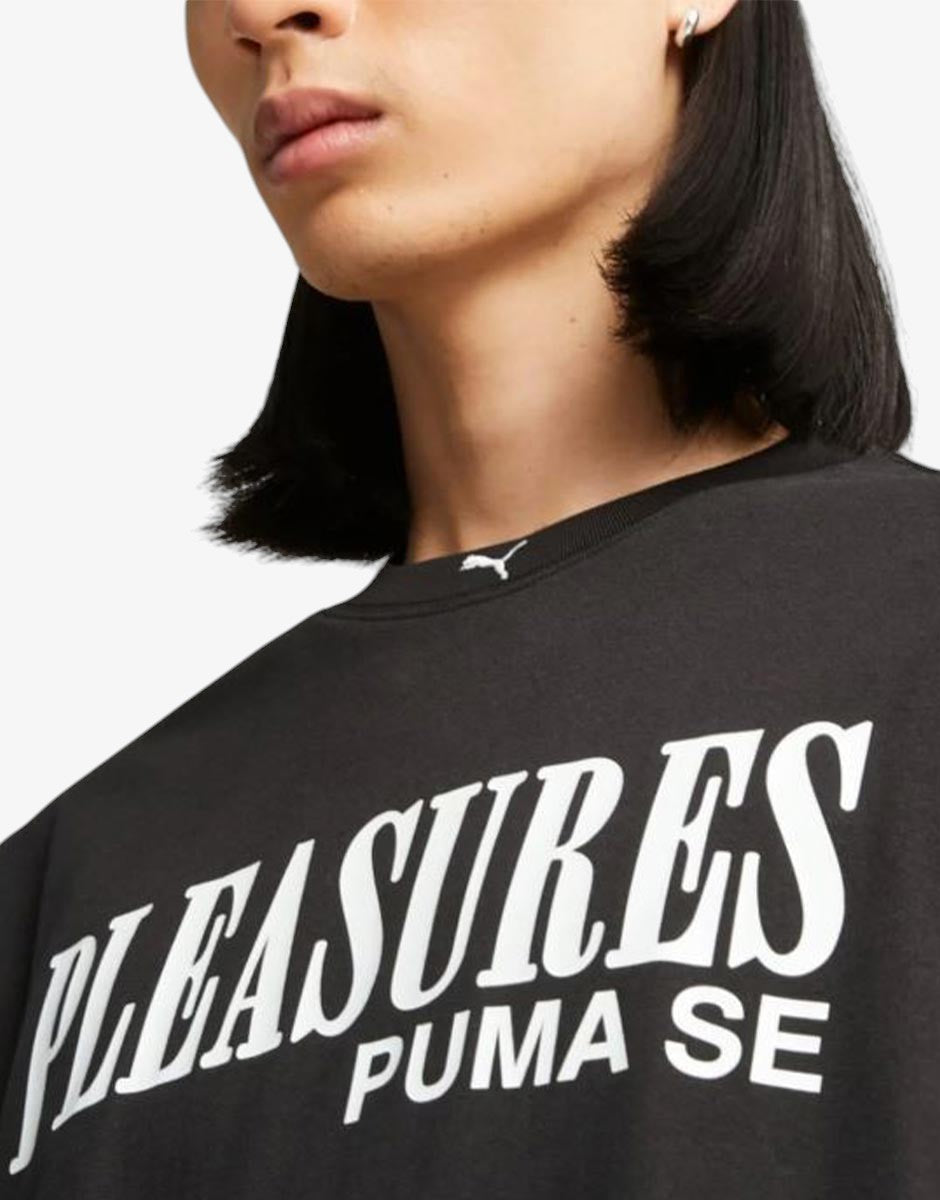 PUMA x Pleasure Typo Tee Black | MegaMall.bg