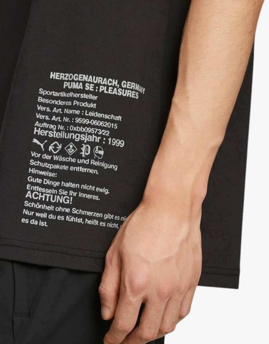 PUMA x Pleasure Typo Tee Black | MegaMall.bg