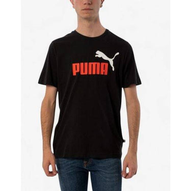 PUMA Essentials+ Two-Tone Logo Tee Black Черен S | MegaMall.bg
