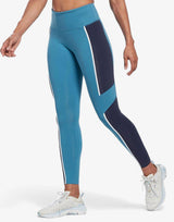 REEBOK Lux High-Waisted Colorblock Leggings Blue Син S | MegaMall.bg