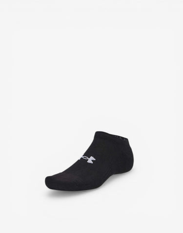 UNDER ARMOUR 3-Packs Performance No Show Cotton Socks Black