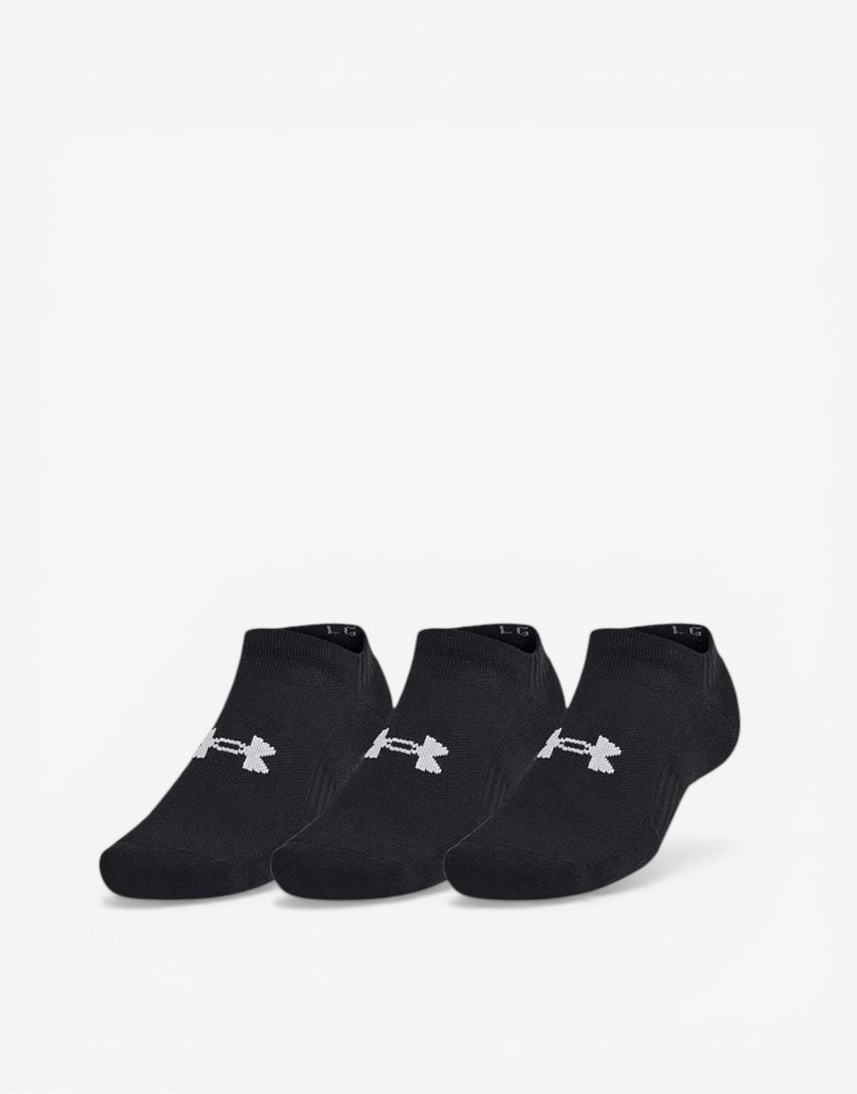 UNDER ARMOUR 3-Packs Training Cotton No Show Socks Black Черен 31.5-36.5 | MegaMall.bg