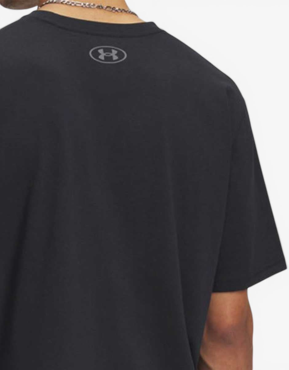 UNDER ARMOUR Triple Stack Left Chest Logo Tee Black