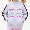CHICCO Girls Full-Zip Track Top Light Grey/Pink Сив 98 | MegaMall.bg