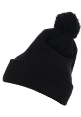 Cuffed Pom Pom Knit Beanie